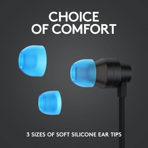 Logitech G333 Gaming Earphones with dual audio drivers, in-line mic and volume control, compatible with PC/PS/Xbox/Nintendo/Mobile with 3.5mm Aux or USB-C Port - Black, 981-000924 - Image 6