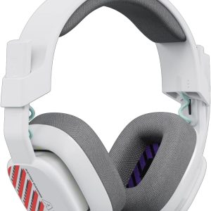ASTRO A10 Gaming Headset Gen 2 Wired Headset - Over-ear gaming headphones with flip-to-mute microphone, 32 mm drivers, compatible with PlayStation, PC - White, 939-002064