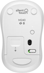Logitech M240 Silent Bluetooth Mouse, Wireless, Compact, Portable, Smooth Tracking, 18-Month Battery, for Windows, macOS, ChromeOS, Compatible with PC, Mac, Laptop, Tablets - White, 910-007120 - Image 7