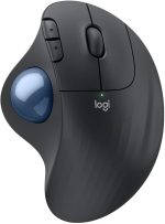 Logitech ERGO M575S Wireless Trackball Mouse, Wireless Ergonomic Mouse With Bluetooth and Encrypted Dongle, Comfortable Thumb Control, Precise and Smooth Tracking, for PC/Mac - Graphite, 910-007029