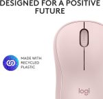 Logitech M240 Silent Bluetooth Mouse, Wireless, Compact, Portable, Smooth Tracking, 18-Month Battery, for Windows, macOS, ChromeOS, Compatible with PC, Mac, Laptop, Tablets - Rose, 910-007121 - Image 7