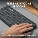 Logitech Pebble Keys 2 K380s, Multi-Device Bluetooth Wireless Keyboard with Customisable Shortcuts, Slim and Portable, Easy-Switch for Windows, macOS, iPadOS, Android, Chrome OS, ARA Layout - Graphite, 920-011867 - Image 5