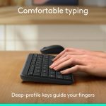 Logitech K250 Bluetooth Keyboard with Numpad, Easy Connectivity, Compact Wireless Keyboard made with Recycled Plastic, Spill-Resistant, comfortable Keys - Windows/MacOS, ARA Keyboard - Graphite, 920-013463 - Image 3