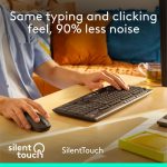 Logitech MK295 Silent Wireless Mouse & Keyboard Combo with SilentTouch Technology, Full Numpad, Advanced Optical Tracking, Lag-Free Wireless, 90% Less Noise, AR Keyboard - Graphite, 920-009801 - Image 2