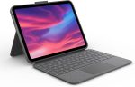 Logitech Combo Touch Detachable iPad Keyboard Case (10th gen and A16) with Large Precision Trackpad, Full-Size Backlit Keyboard, and Smart Connector Technology, Arabic Layout, Grey, 920-011379