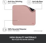 Logitech Mouse Pad - Studio Series, Computer Mouse Mat with Anti-slip Rubber Base, Easy Gliding, Spill-Resistant Surface, Durable Materials, Portable, in a Fresh Modern Design - Pink, 956-000050 - Image 4