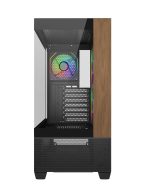 Cooler Master Elite 690 Wood Computer Case, 3 X Pre-Installed Reverse Argb Fans, Upto 360mm AIO Support, ATX Motherboard Support, RTX 50 Series Upto 425mm, Type C Connector, Black, E690-KHNN-S00 - Image 2