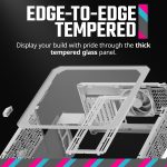 Cooler Master QUBE 500 Flatpack Black Small High Airflow Mid-Tower ATX Customizable Gaming PC Case, Tempered Glass, Vertical GPU Mount, USB-C, Carrying Handle, Gem Mini, Q500-WGNN-S00 - Image 15