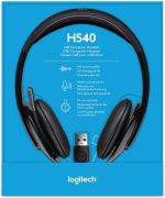 Logitech H540 Wired Headset, Stereo Headphone With Noise-Cancelling Microphone, Usb, On-Ear Controls, Mute Indicator Light, Pc/Mac/Laptop - Black, 981-000480 - Image 3