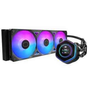 Cooler Master ML 360 Atmos II LCD ARGB CPU Liquid Cooler Black, Support Latest LGA1851, LGA1700, AM5, AM4 Socket, New Ultra-Low Profile Pump, 360mm AIO, Sickle Flow Edge Fans, LCD Screen, Black, MLX-D36M-A25SZ-L1