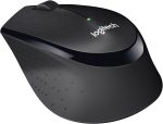 Logitech M330 Silent Plus Wireless Mouse, 2.4GHz with USB Nano Receiver, 1000 DPI Optical Tracking, 3 Buttons, 24 Month Life Battery, PC / Mac / Laptop, Black, 910-004909