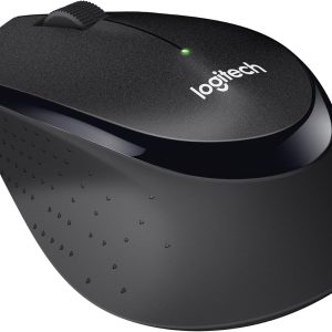 Logitech M330 Silent Plus Wireless Mouse, 2.4GHz with USB Nano Receiver, 1000 DPI Optical Tracking, 3 Buttons, 24 Month Life Battery, PC / Mac / Laptop, Black, 910-004909