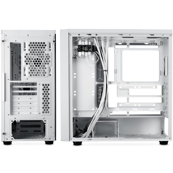 Cooler Master MB600 Computer Case, Back Connected Motherboard Support, 420mm Radiator Support, 3X 140mm & 1 x 120mm ARGB Fans, Type C Connector, ARGB Fan HUB, White, MB600-WGNN-S00 - Image 6