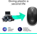 Logitech Wireless Mouse M190, Full Size Ambidextrous Curve Design, 18-Month Battery with Power Saving Mode, Precise Cursor Control and Scrolling, Wide Scroll Wheel, Scooped Buttons - Black/Mid Grey, 910-005906 - Image 4