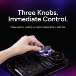 Cooler Master MasterHUB 3xKnob Module: Precision Control with Customizable Knobs and RGB LEDs for Effortless Fine-Tuning of Creative Apps and Lighting, Black, MHKB03AA22 - Image 4