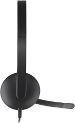 Logitech H340 Wired Headset, Stereo Headphones With Noise-Cancelling Microphone, Usb, Pc/Mac/Laptop - Black, 981-000475 - Image 4
