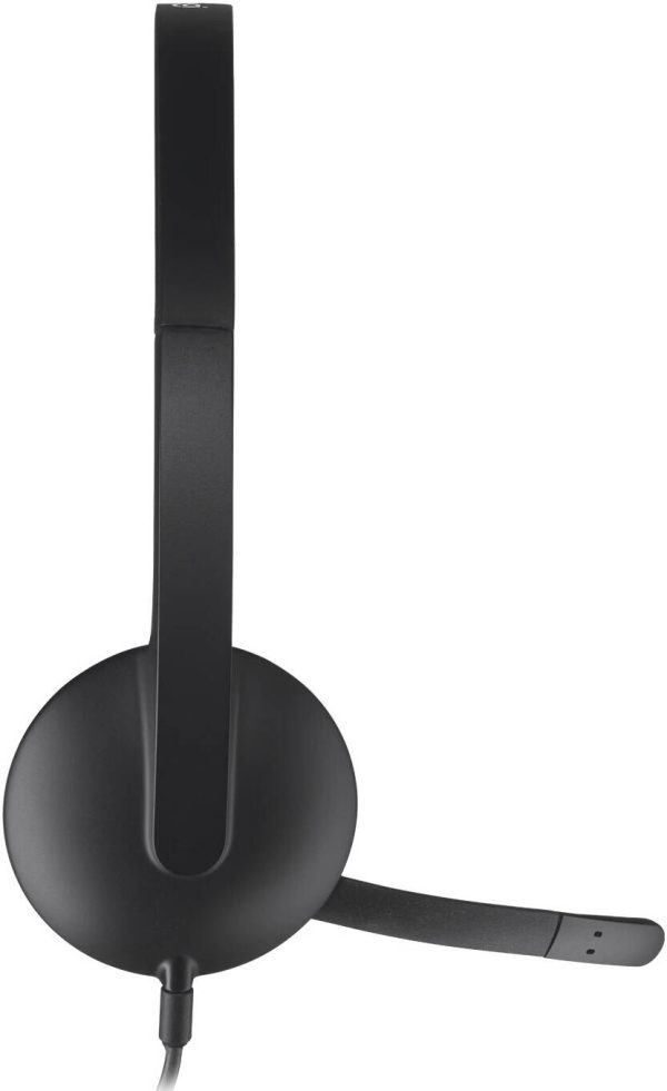 Logitech H340 Wired Headset, Stereo Headphones With Noise-Cancelling Microphone, Usb, Pc/Mac/Laptop - Black, 981-000475 - Image 4