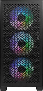 Cooler Master Elite 302 Micro-ATX High Airflow Minimalist PC Case, 365mm GPU Max, Compatible RTX 5080|RX 7090 XT, 280mm AIO Max, Type C, Tempered Glass, Triple 120mm aRGB PWM Fan, Intakes Grill, Black, E302-KGNN-S00 - Image 3