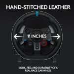 Logitech G29 Driving Force Racing Wheel and Floor Pedals, Real Force Feedback, Stainless Steel Paddle Shifters, Leather Steering Wheel Cover for PS5 Pro, PS5, PS4, PC, Mac - Black - Image 5