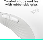 Logitech Signature M650 Wireless Mouse - For Small to Medium Sized Hands, 2-Year Battery, Silent Clicks, Customizable Side Buttons, Bluetooth, PC/Mac/Multi-Device/Chromebook - White, 910-006255 - Image 8