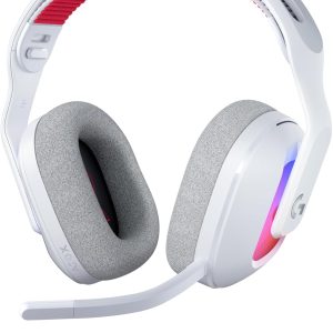 Logitech G Astro A20 X LIGHTSPEED Wireless Gaming Headset for PS5, Xbox, Switch, PC with 2-system PLAYSYNC Audio, Bluetooth, LIGHTSYNC RGB, and 48 kHz Boom Mic, White, 939-002253