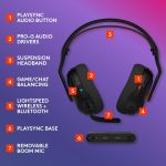 Logitech G Astro A20 X LIGHTSPEED Wireless Gaming Headset for PS5, Xbox, Switch, PC with 2-system PLAYSYNC Audio, Bluetooth, LIGHTSYNC RGB, and 48 kHz Boom Mic, Black, 939-002247 - Image 7
