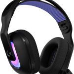 Logitech G522 LIGHTSPEED Wireless Gaming Headset, LIGHTSYNC RGB, Full Bandwidth Mic & Advanced Synchronized Audio, Tri-Connectivity with LIGHTSPEED, Bluetooth, USB-A to USB-C for PC, Black, 981-001544