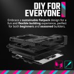 Cooler Master QUBE 500 Flatpack Black Small High Airflow Mid-Tower ATX Customizable Gaming PC Case, Tempered Glass, Vertical GPU Mount, USB-C, Carrying Handle, Gem Mini, Q500-KGNN-S00 - Image 2
