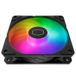 Cooler Master SickleFlow Edge 120 ARGB - 120mm Fan (690-2500rpm, PWM), High Airflow (70.7CFM) and Static Pressure (3.61mmH2O), ARGB Gen 2, LED Controller, 32.8dBA Max - Black, MFX-B2DN-25NP2-R2 - Image 2