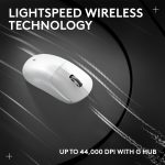 Logitech G PRO X Superlight 2 Lightspeed Wireless Gaming Mouse, Lightweight, LIGHTFORCE Hybrid Switches, Hero 2 Sensor, 32,000 DPI, 5 Programmable Buttons, USB-C Charging, PC & Mac, White, 910-006639 - Image 6
