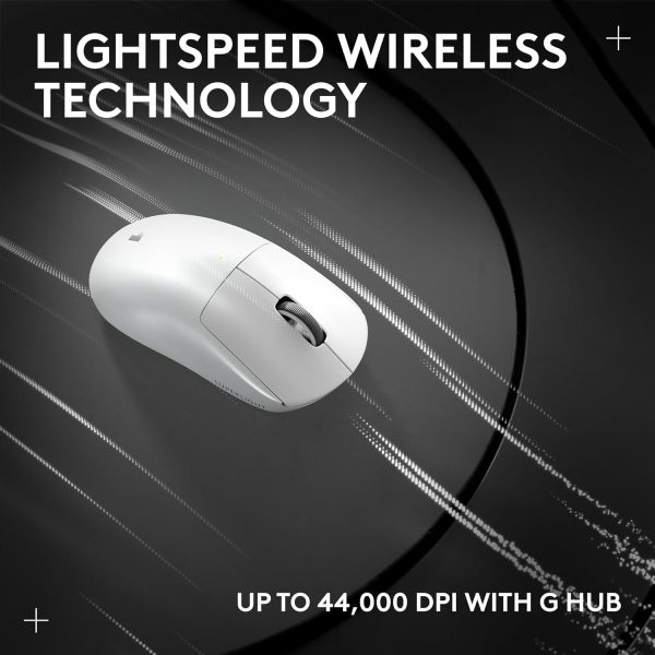 Logitech G PRO X Superlight 2 Lightspeed Wireless Gaming Mouse, Lightweight, LIGHTFORCE Hybrid Switches, Hero 2 Sensor, 32,000 DPI, 5 Programmable Buttons, USB-C Charging, PC & Mac, White, 910-006639 - Image 6