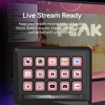 Cooler Master Master Hub Creator Kit, Stream Kit include 1x(Base, 4x6) 1x(15xKey) 1x(2xRoller) 1x(5xFader), Black, MHSK13AA00 - Image 9