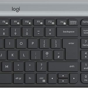Logitech MK470 Wireless Keyboard and Mouse Combo for Windows, USB 2.4GHz Receiver, 12 FN Keys, Minimalist and Stylished, for Windows 10,11 or Later, Works with Surface - Black, 920-010069