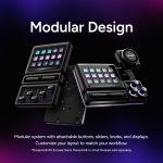 Cooler Master Master Hub Creator Kit, Stream Kit include 1x(Base, 4x6) 1x(15xKey) 1x(2xRoller) 1x(5xFader), Black, MHSK13AA00 - Image 12