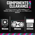 Cooler Master QUBE 500 Flatpack Black Small High Airflow Mid-Tower ATX Customizable Gaming PC Case, Tempered Glass, Vertical GPU Mount, USB-C, Carrying Handle, Gem Mini, Q500-KGNN-S00 - Image 6