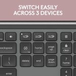 Logitech Signature Slim K950 Wireless Keyboard, Sleek Design, Switch Typing Between Devices, Quiet Typing, Bluetooth, Multi-OS, Windows, Mac, Chrome, Arabic Layout - Graphite, 920-012468 - Image 2