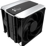 Cooler Master V4 Alpha 3DHP Black Air Cooled CPU Cooler, AMD® AM5 / AM4 sockets​, black coating and premium ARGB top cover, Ring blade fan design, 240W TDP, 2 x 4 pin PWM 120mm fan, Black, MAZ-T2HP-217PK-R1