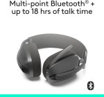 Logitech Zone Vibe 100 Lightweight Wireless Over-Ear Headphones with Noise-Cancelling Microphone, Advanced Multipoint Bluetooth Headset, Works with Teams, Google Meet, Zoom, Mac/PC - Graphite, 981-001213 - Image 9