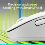 Logitech Signature M650 Wireless Mouse - For Small to Medium Sized Hands, 2-Year Battery, Silent Clicks, Customizable Side Buttons, Bluetooth, PC/Mac/Multi-Device/Chromebook - White, 910-006255 - Image 2