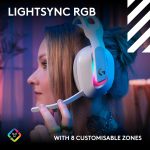 Logitech G Astro A20 X LIGHTSPEED Wireless Gaming Headset for PS5, Xbox, Switch, PC with 2-system PLAYSYNC Audio, Bluetooth, LIGHTSYNC RGB, and 48 kHz Boom Mic, White, 939-002253 - Image 8