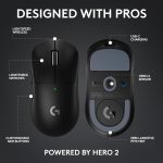 Logitech G PRO X Superlight 2 Lightspeed Wireless Gaming Mouse, Lightweight, LIGHTFORCE Hybrid Switches, Hero 2 Sensor, 32,000 DPI, 5 Programmable Buttons, USB-C Charging, PC & Mac, Black, 910-006631 - Image 6