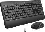 Logitech MK540 Advanced Wireless Keyboard and Mouse Combo for Windows, 2.4 GHz Unifying USB-Receiver, Multimedia Hotkeys, 3-Year Battery Life, for PC, Laptop, Arabic Layout - Black, 920-008693