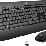 Logitech MK540 Advanced Wireless Keyboard and Mouse Combo for Windows, 2.4 GHz Unifying USB-Receiver, Multimedia Hotkeys, 3-Year Battery Life, for PC, Laptop, Arabic Layout - Black, 920-008693