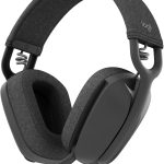 Logitech Zone Vibe 100 Lightweight Wireless Over-Ear Headphones with Noise-Cancelling Microphone, Advanced Multipoint Bluetooth Headset, Works with Teams, Google Meet, Zoom, Mac/PC - Graphite, 981-001213