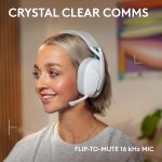 Logitech G321 LIGHTSPEED Wireless Bluetooth Gaming Headset, dynamic comfort and fit, 16 kHz boom mic, 20+ hrs battery, PC, PS4, PS5, Nintendo Switch, Mobile - White, 981-001569 - Image 8