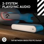 Logitech G Astro A20 X LIGHTSPEED Wireless Gaming Headset for PS5, Xbox, Switch, PC with 2-system PLAYSYNC Audio, Bluetooth, LIGHTSYNC RGB, and 48 kHz Boom Mic, White, 939-002253 - Image 2