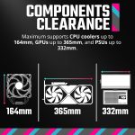 Cooler Master QUBE 500 Flatpack Black Small High Airflow Mid-Tower ATX Customizable Gaming PC Case, Tempered Glass, Vertical GPU Mount, USB-C, Carrying Handle, Gem Mini, Q500-WGNN-S00 - Image 12