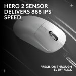 Logitech G PRO X Superlight 2 Lightspeed Wireless Gaming Mouse, Lightweight, LIGHTFORCE Hybrid Switches, Hero 2 Sensor, 32,000 DPI, 5 Programmable Buttons, USB-C Charging, PC & Mac, White, 910-006639 - Image 5