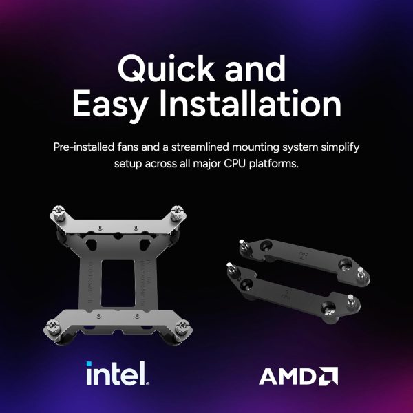 Cooler Master Atmos II 360 VRM Freeform 2.0 CPU Liquid Cooler, Dual Chamber Pump, Customizable aRGB Lighting, Quiet Qperation, Easy Install, AMD Ryzen 9 AM5|4, Intel Ultra i9 LGA 1851|1700, Black, MLX-D36M-A25SZ-V1 - Image 11