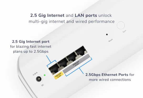 NETGEAR Orbi 770 Series Tri-Band WiFi 7 Mesh Network System (RBE773) - Router + 2 Satellite Extenders, Security Features, Up to 11Gbps, Covers up to 8,000 sq. ft., 100 Devices, 2.5 Gig Internet Port, RBE773-100EUS - Image 4